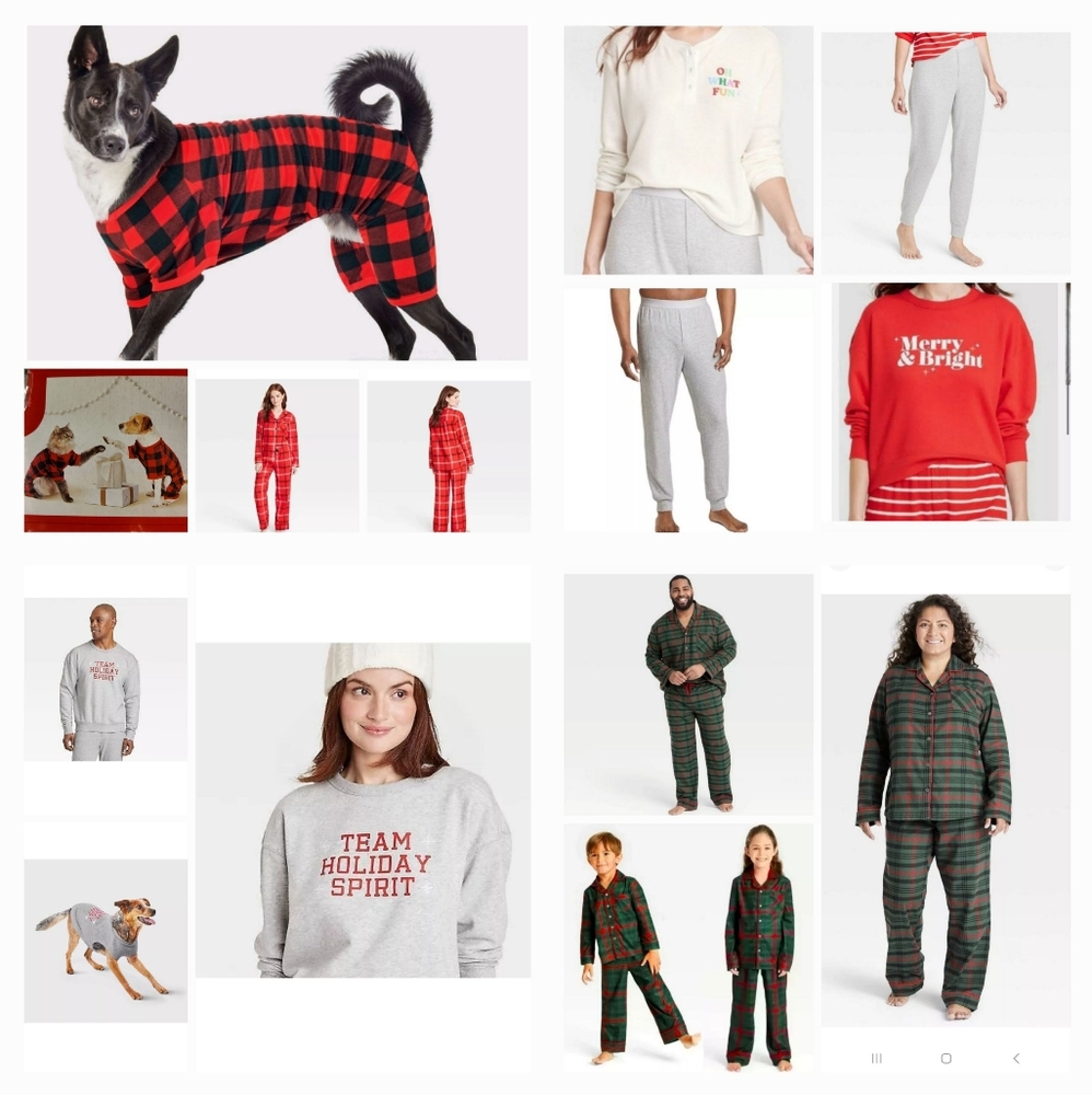 upcoming LIVE SHOW Christmas adult / pet / kids Pajamas + MORE